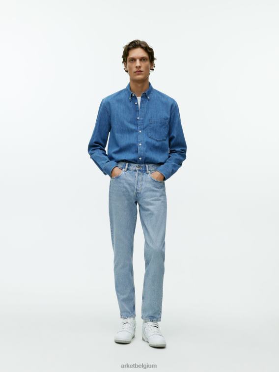 ARKET kleding 0DXJP1107 lichtblauw park cropped regular rechte jeans Heren