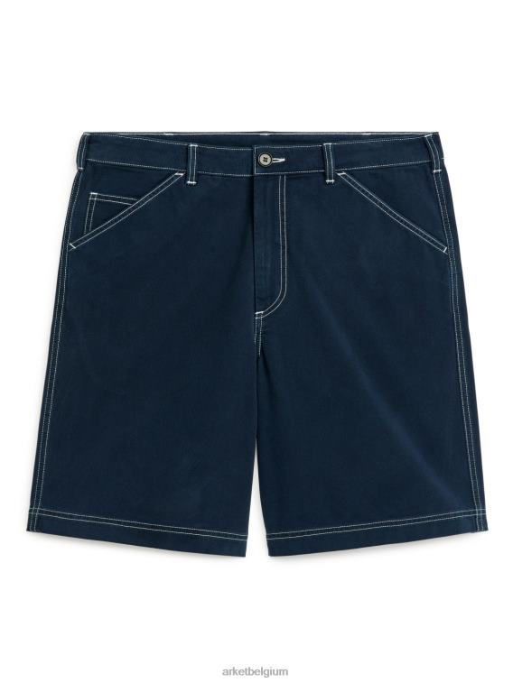 ARKET kleding 0DXJP1112 donkerblauw/wit werkkleding korte broek Heren
