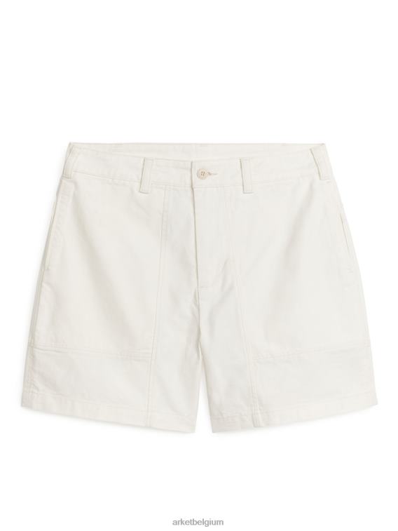 ARKET kleding 0DXJP1113 wit katoenen utility-short Heren