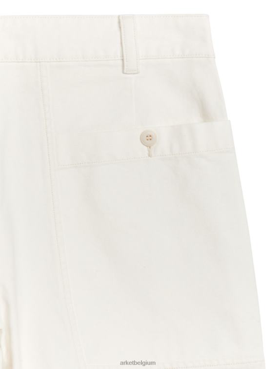 ARKET kleding 0DXJP1113 wit katoenen utility-short Heren
