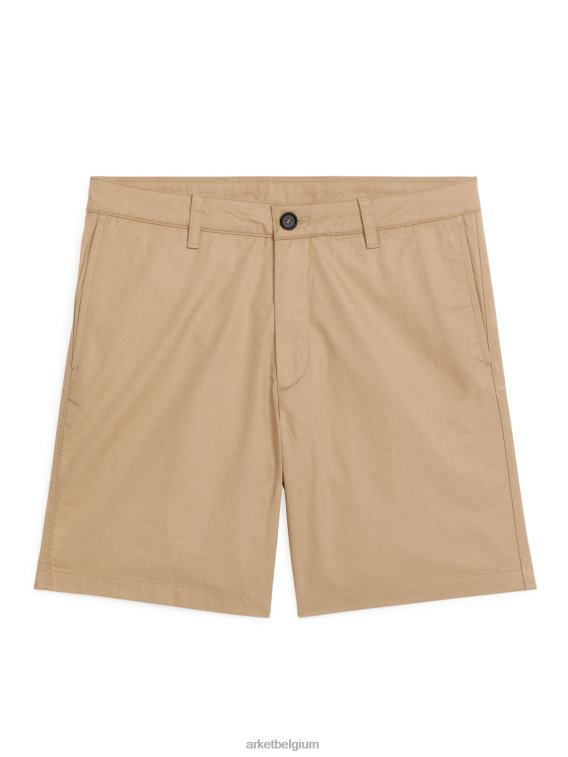 ARKET kleding 0DXJP1115 beige katoenen korte broek Heren