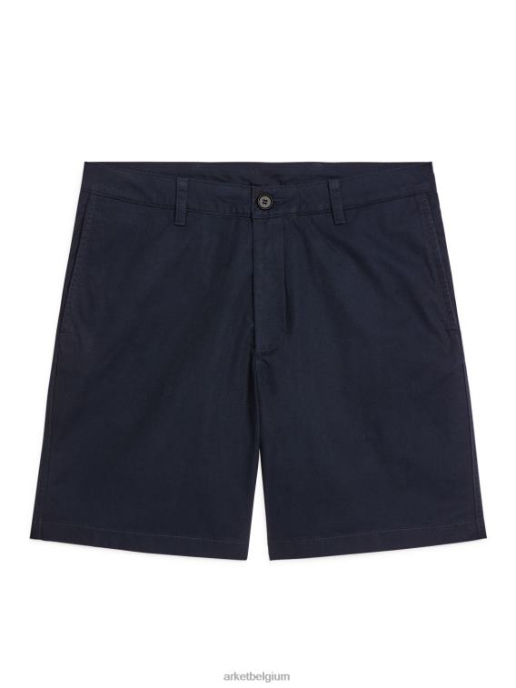 ARKET kleding 0DXJP1116 donkerblauw katoenen korte broek Heren
