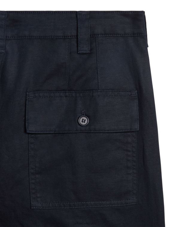 ARKET kleding 0DXJP1123 donkerblauw Utility-short van katoen en linnen Heren