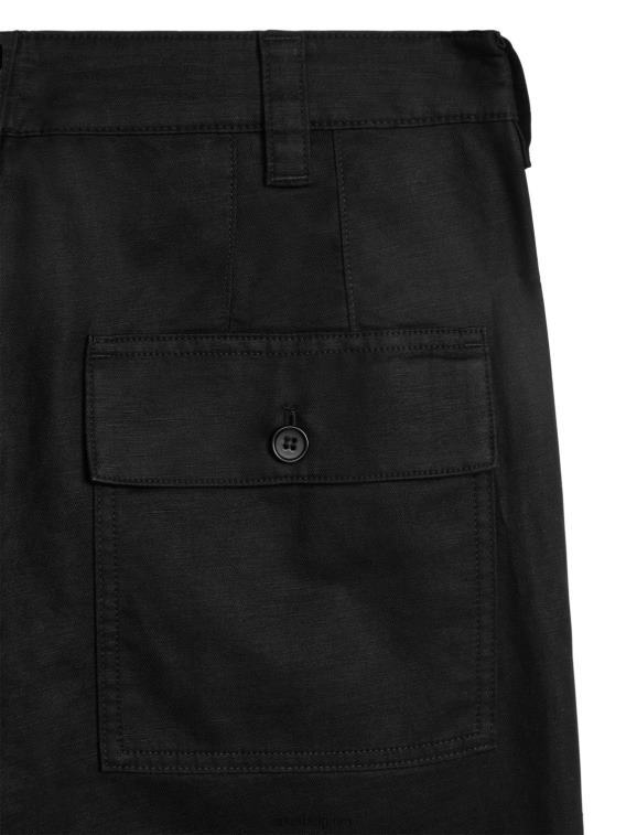 ARKET kleding 0DXJP1124 zwart Utility-short van katoen en linnen Heren