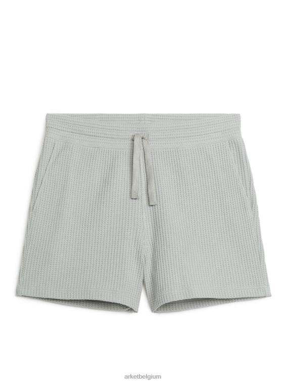 ARKET kleding 0DXJP1126 grijs Wafelgebreide katoenen short Heren