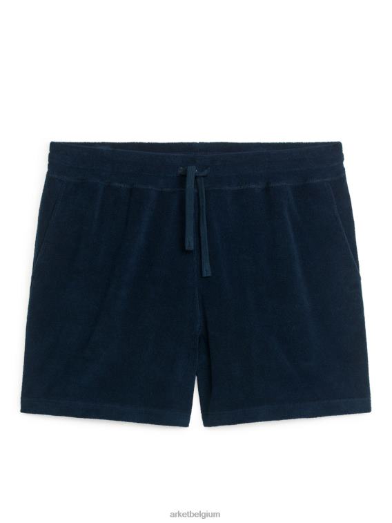 ARKET kleding 0DXJP1131 donkerblauw badstof korte broek Heren