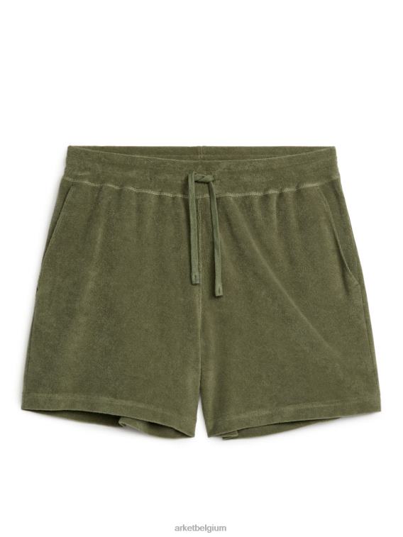 ARKET kleding 0DXJP1132 groente badstof korte broek Heren