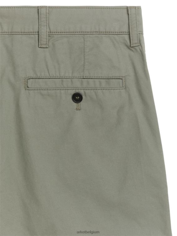 ARKET kleding 0DXJP1134 kaki groen katoenen korte broek Heren