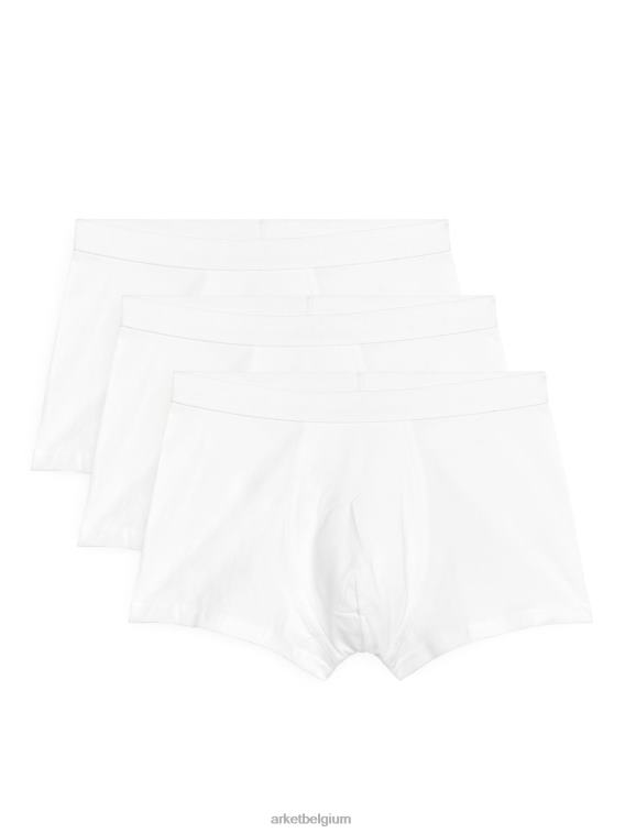 ARKET kleding 0DXJP1222 wit Pima katoenen boxershort, set van 3 Heren