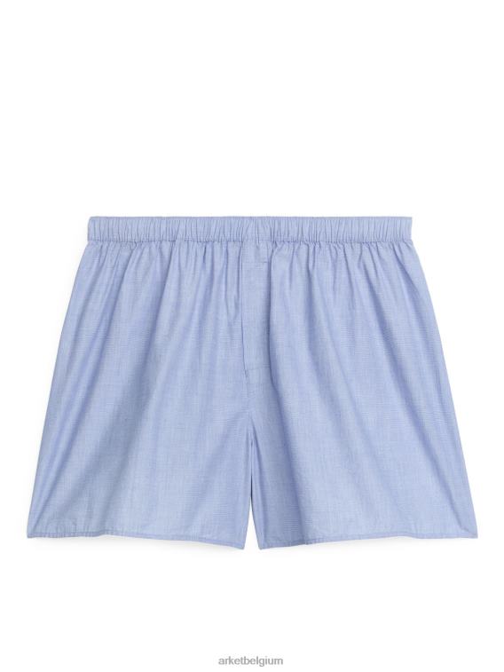 ARKET kleding 0DXJP1228 blauw gestreept Boxershorts van geweven katoen, set van 2 Heren