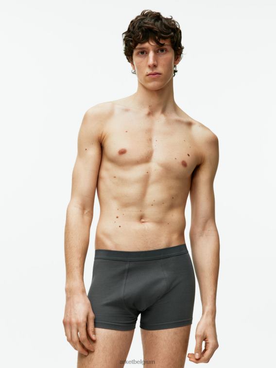 ARKET kleding 0DXJP1231 donker grijs Pima katoenen boxershort, set van 3 Heren