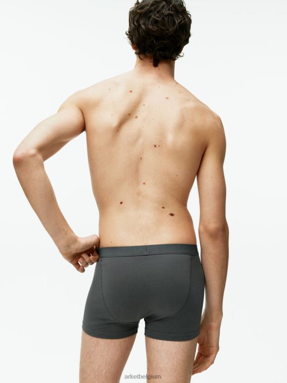 ARKET kleding 0DXJP1231 donker grijs Pima katoenen boxershort, set van 3 Heren