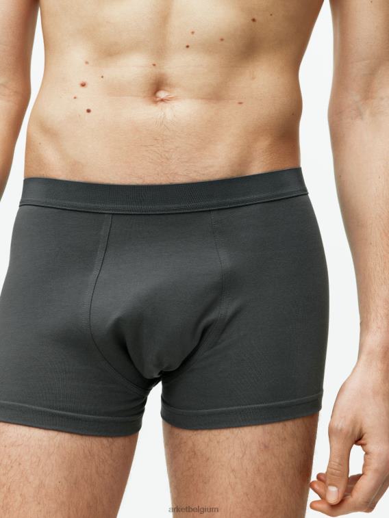 ARKET kleding 0DXJP1231 donker grijs Pima katoenen boxershort, set van 3 Heren