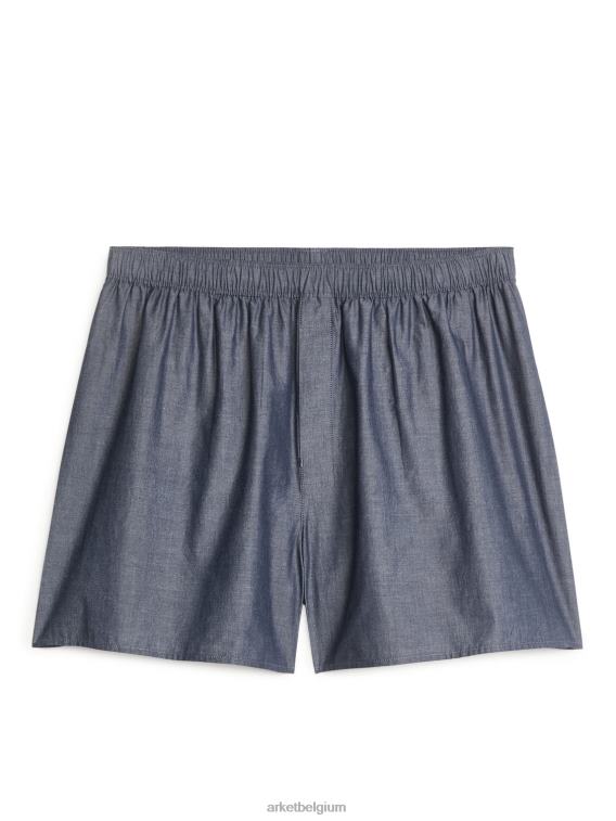 ARKET kleding 0DXJP1235 vaste stoffen/aards Boxershorts van geweven katoen, set van 2 Heren