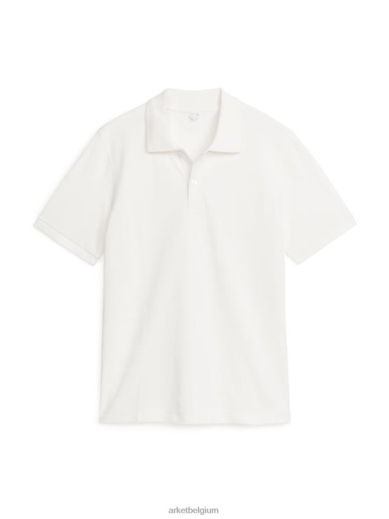 ARKET kleding 0DXJP1013 wit piqué poloshirt Heren