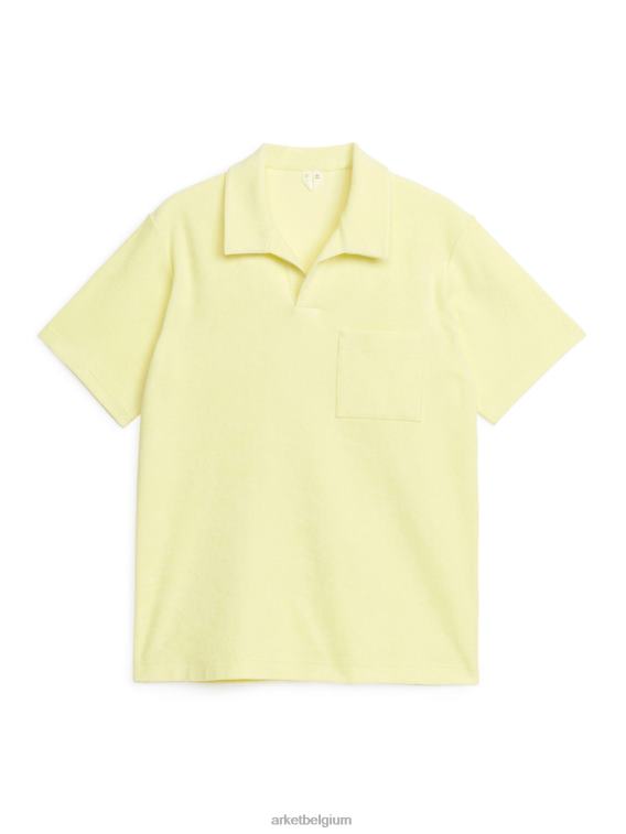 ARKET kleding 0DXJP1017 geel poloshirt van katoenen badstof Heren