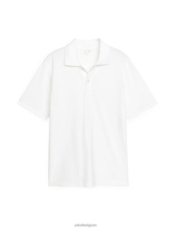 ARKET kleding 0DXJP1044 wit piqué poloshirt Heren
