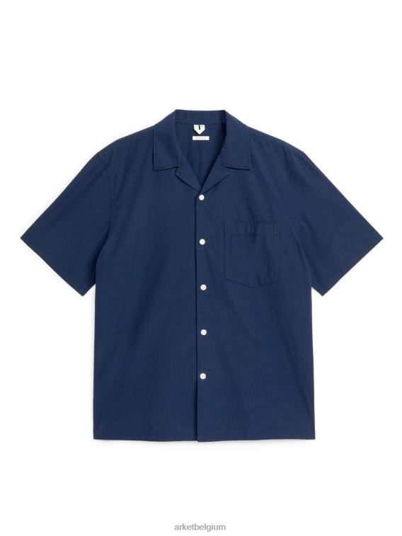 ARKET kleding 0DXJP929 donkerblauw resortoverhemd Heren