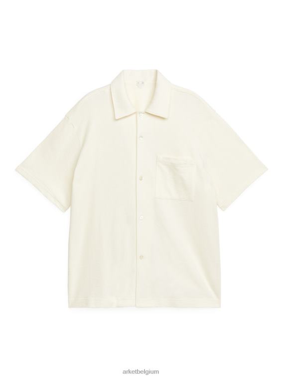 ARKET kleding 0DXJP934 gebroken wit bouclé jersey overhemd Heren