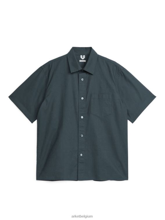 ARKET kleding 0DXJP956 donker grijs lichtgewicht Oxford-shirt Heren