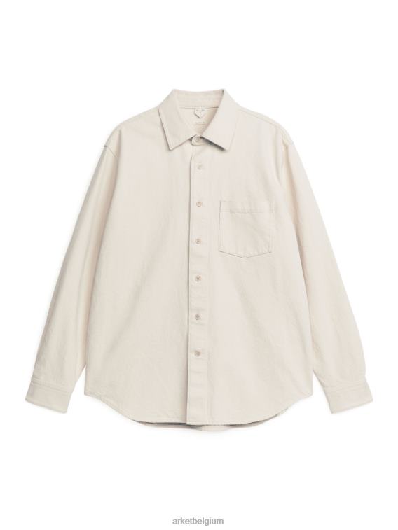 ARKET kleding 0DXJP957 ecru relaxed denimoverhemd Heren