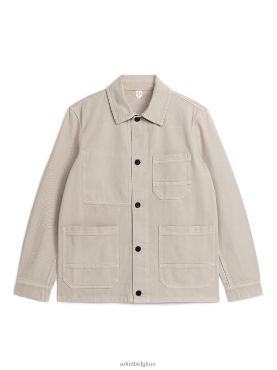 ARKET kleding 0DXJP961 lichte mol overdyed twill overshirt Heren