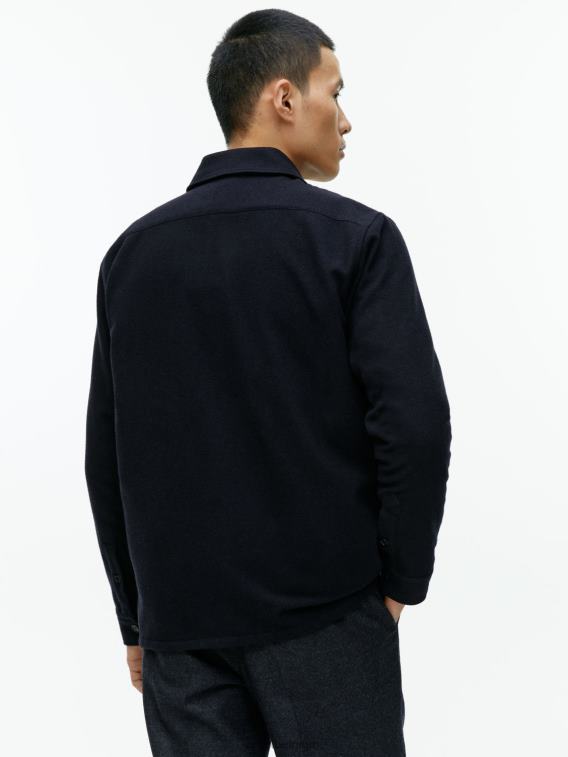 ARKET kleding 0DXJP962 donkerblauw wollen overshirt Heren