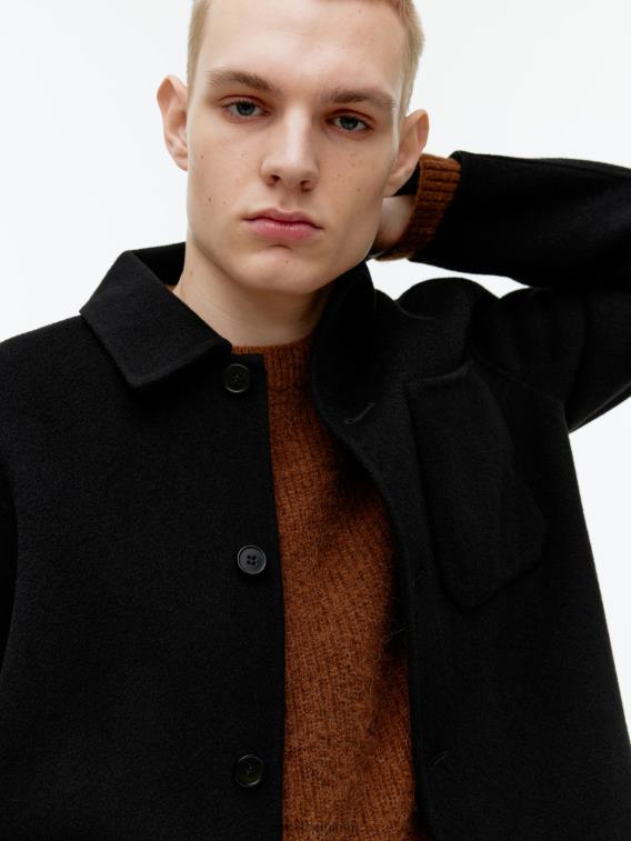 ARKET kleding 0DXJP963 zwart dubbel overshirt Heren