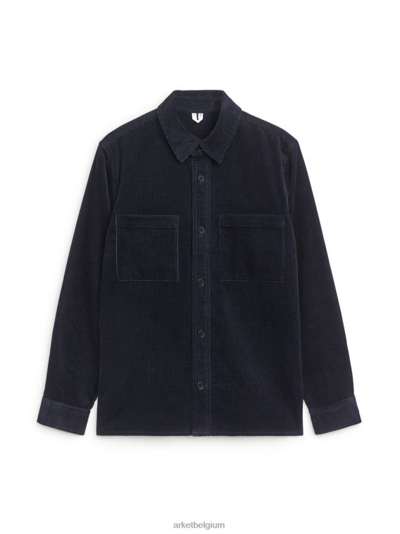 ARKET kleding 0DXJP969 donkerblauw corduroy overshirt Heren