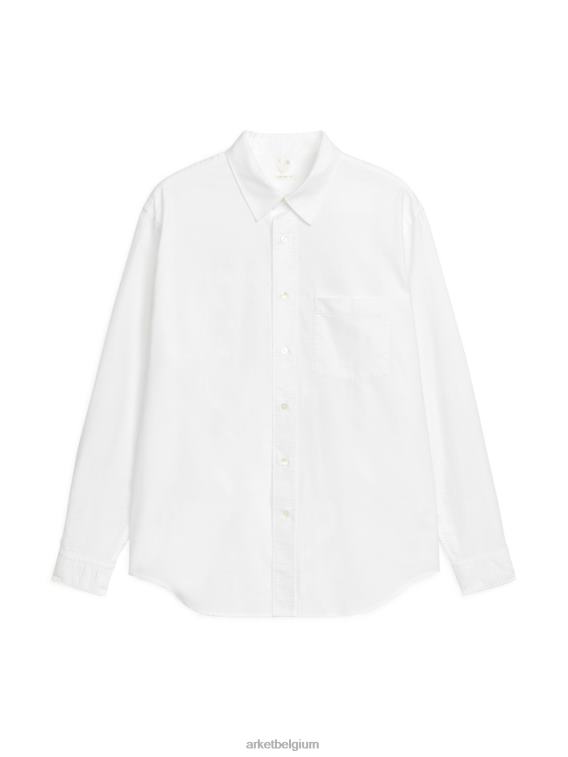 ARKET kleding 0DXJP970 wit relaxed oxford-overhemd Heren