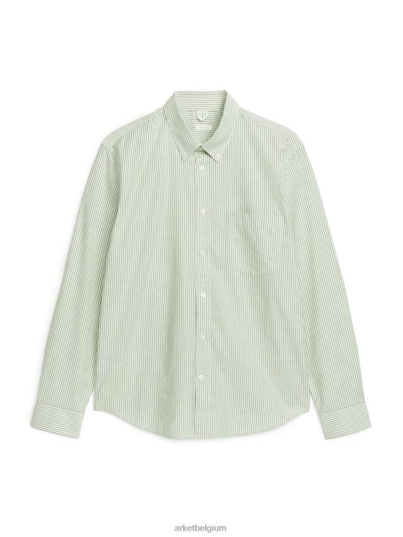 ARKET kleding 0DXJP972 groen/gestreept Oxford-shirt Heren