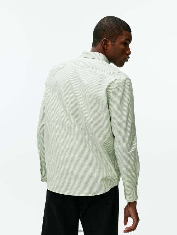 ARKET kleding 0DXJP972 groen/gestreept Oxford-shirt Heren