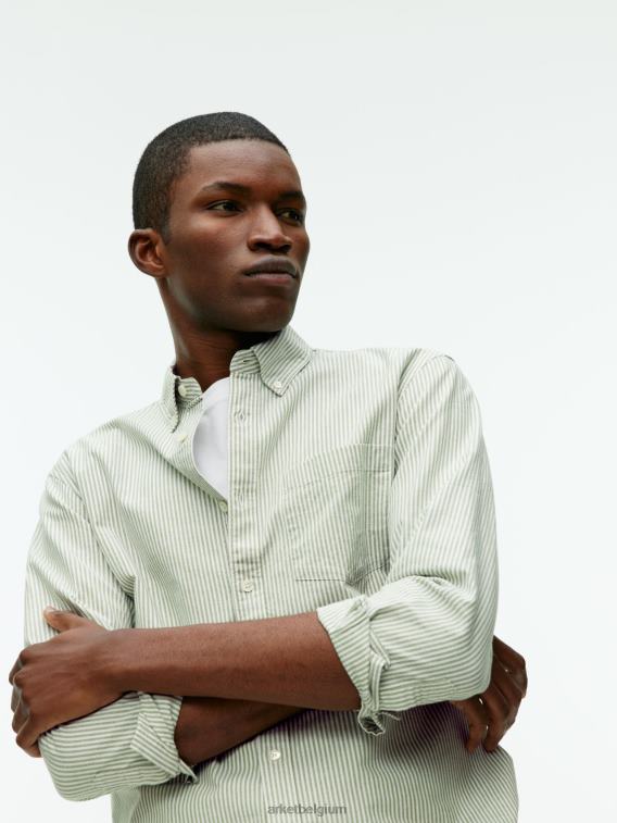 ARKET kleding 0DXJP972 groen/gestreept Oxford-shirt Heren