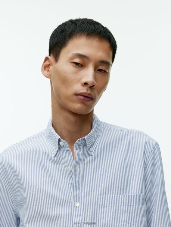 ARKET kleding 0DXJP973 blauw/gestreept Oxford-shirt Heren