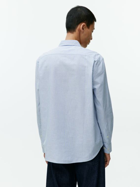 ARKET kleding 0DXJP973 blauw/gestreept Oxford-shirt Heren