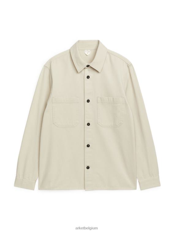 ARKET kleding 0DXJP975 ecru Overhemd van katoenen twill Heren