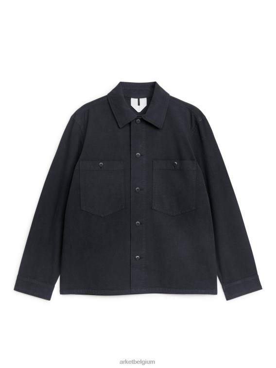 ARKET kleding 0DXJP976 donkerblauw Utility-jack van katoenen canvas Heren