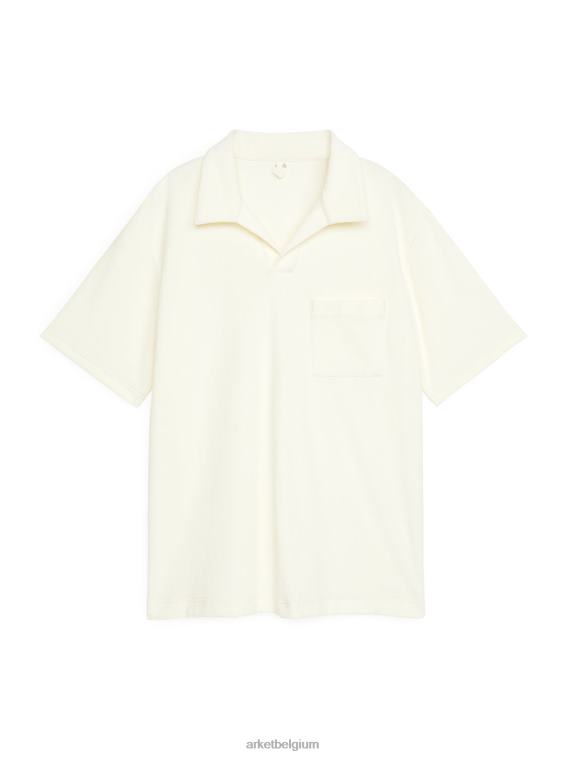 ARKET kleding 0DXJP978 gebroken wit poloshirt van katoenen badstof Heren