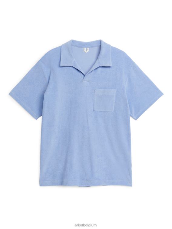 ARKET kleding 0DXJP980 lichtblauw poloshirt van katoenen badstof Heren