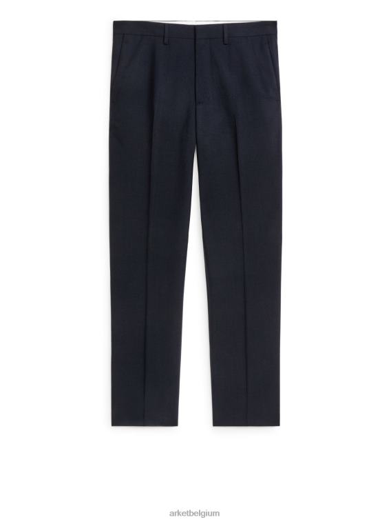 ARKET kleding 0DXJP1075 donkerblauw slanke broek van hopzakwol Heren