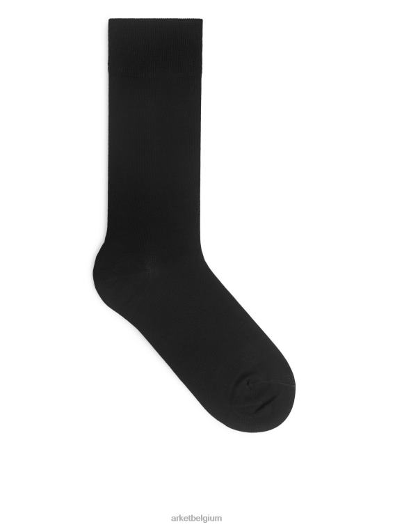 ARKET kleding 0DXJP1237 zwart Gemerceriseerde katoenen sokken effen Heren