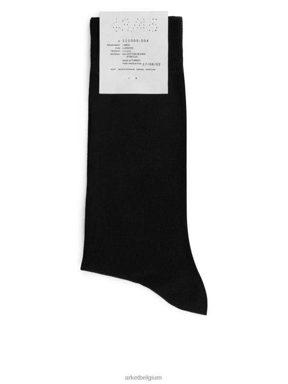 ARKET kleding 0DXJP1238 blauw Gemerceriseerde katoenen sokken effen Heren