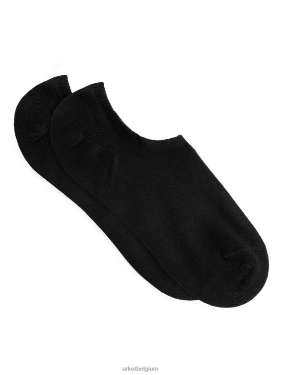 ARKET kleding 0DXJP575 zwart sneaker sokken set van 2 paar Heren