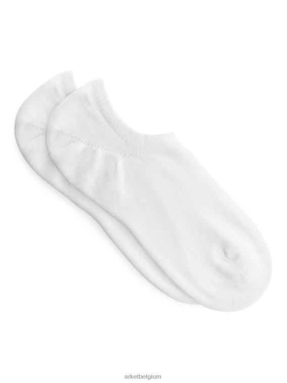 ARKET kleding 0DXJP576 wit sneaker sokken set van 2 paar Heren