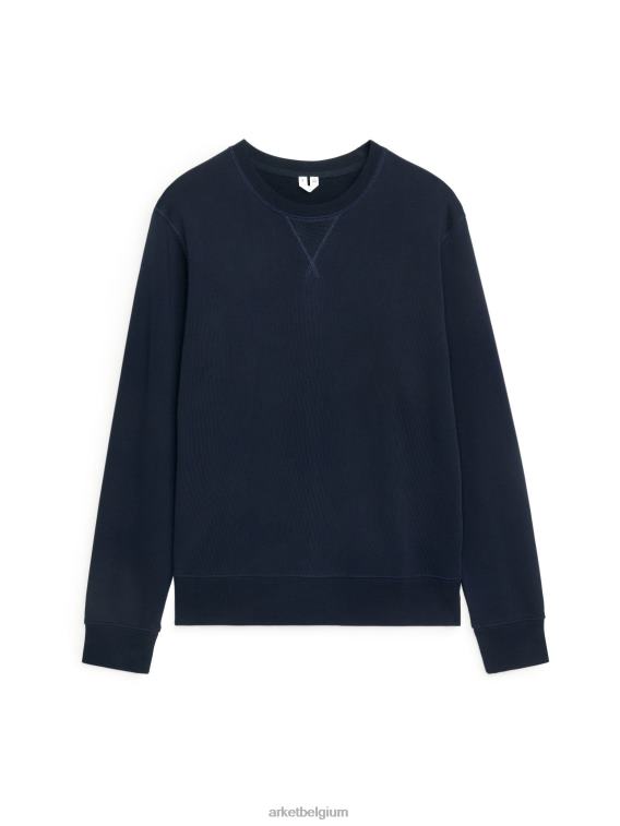 ARKET kleding 0DXJP912 donkerblauw sweatshirt van franse badstof Heren
