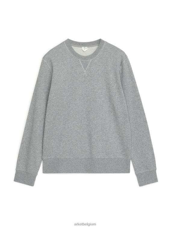 ARKET kleding 0DXJP914 grijs gemêleerd sweatshirt van franse badstof Heren