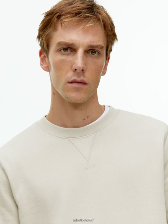 ARKET kleding 0DXJP916 beige sweatshirt van franse badstof Heren