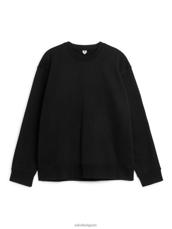 ARKET kleding 0DXJP919 zwart relaxed sweatshirt van badstof Heren