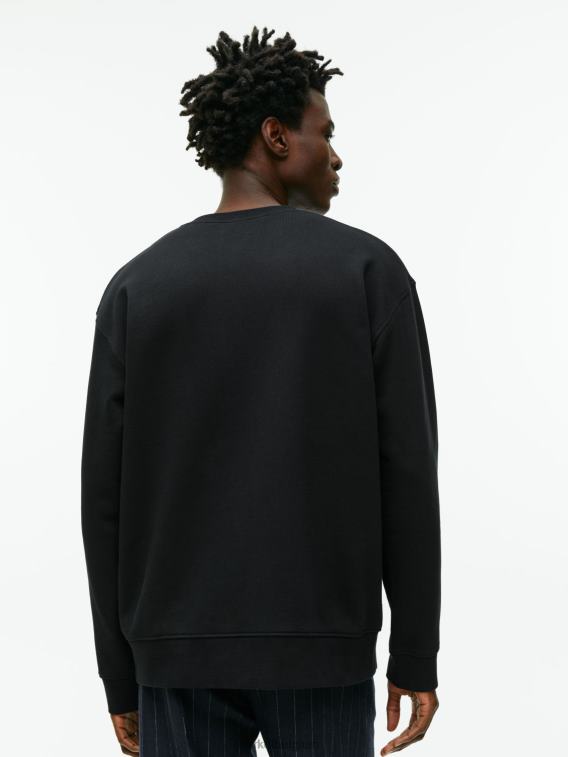 ARKET kleding 0DXJP919 zwart relaxed sweatshirt van badstof Heren