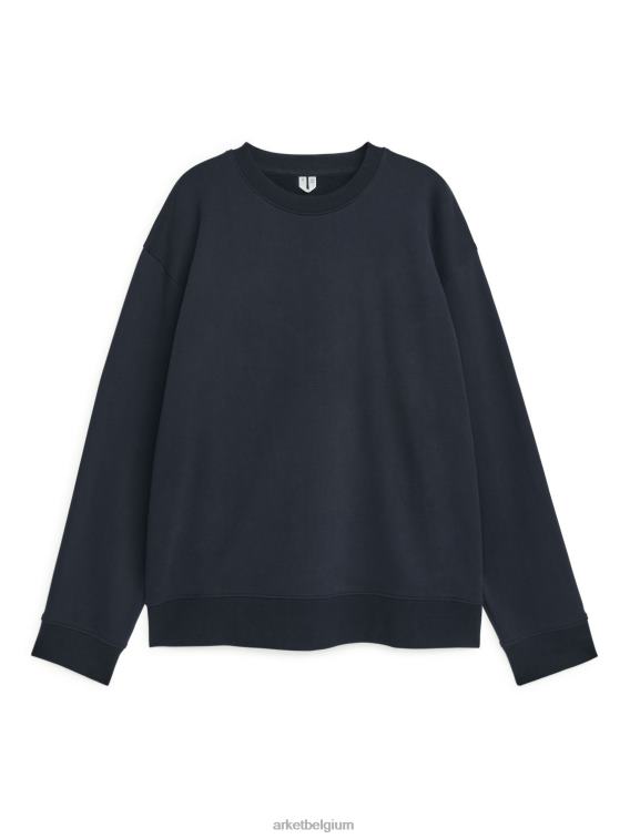 ARKET kleding 0DXJP920 donkerblauw relaxed sweatshirt van badstof Heren